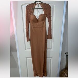 Oh Polly San Marino side split maxi dress